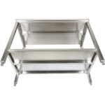 Darba galds ar apakšplauktu 304 nerūsējošais tērauds Piemērots ārpus telpām 1500x600x900mm | Adexa Elite ET260150 - Image 2