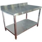 Darba galda apakšējā plaukta aizmugures panelis - Nerūsējošais tērauds Kvadrātveida kājas 600x600x900mm | Adexa QNH11110