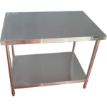 Komerciāls darbagalds zem plaukta Nerūsējošā tērauda Apaļas kājas 600x600x900mm | Adexa QNH1102 - Image 3