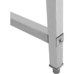 Darba galds Ar aizmugures paneli Nerūsējošais tērauds Bez apakšējā plaukta 400x600x900mm | Adexa SWTB6040B - Image 4