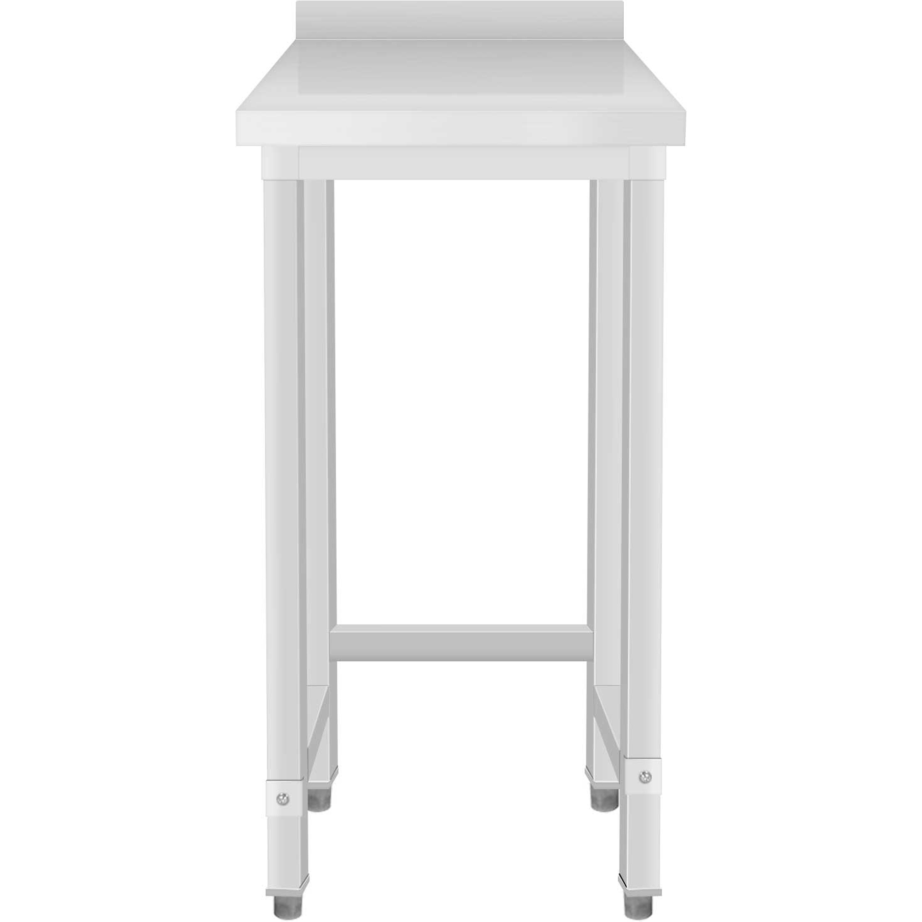 Darba galds Ar aizmugures paneli Nerūsējošais tērauds Bez apakšējā plaukta 400x600x900mm | Adexa SWTB6040B Darba galds Ar aizmugures paneli Nerūsējošais tērauds Bez apakšējā plaukta 400x600x900mm | Adexa SWTB6040B - Image 1