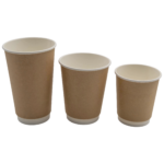 500 gab Kompostējamas Kafijas Krūzes Dubultā siena 8oz/237ml Baltas | Adexa PCDW8B - Image 2