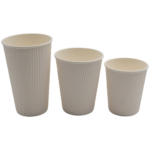 500 gab. Kompostējamas Kafijas Krūzes Viena siena 16oz/437ml Baltas | Adexa PCRW16W - Image 2