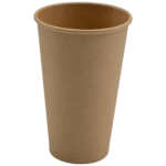 1000 gab Kompostējamas kafijas krūzes Viena siena 16oz/437ml Kraft | Adexa PCSW16K