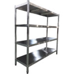 Nerūsējošā tērauda plaukti Apaļas kājas 4 plaukti | Adexa QHRS1505 - Image 6