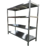 Nerūsējošā tērauda plaukti Apaļas kājas 4 plaukti | Adexa QHRS1505 - Image 2