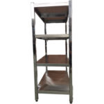 Plauktu sistēma no nerūsējošā tērauda, kvadrātiskas kājas, 4 plaukti | Adexa QHSS1505 - Image 6