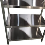 Plauktu sistēma no nerūsējošā tērauda, kvadrātiskas kājas, 4 plaukti | Adexa QHSS1505 - Image 3