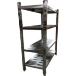 Nerūsējošā tērauda plaukti ar 4 regulējamiem plauktiem ar caurumiem | Adexa QHSSAP1505 - Image 6