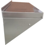 Nerūsējošā tērauda sienas plaukts ar 1 līmeni un āķiem | Adexa QHWSH1830 - Image 2