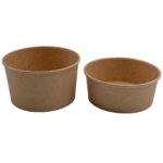 300 gab. Kraft salātu bļodas apaļas 750ml PE | Adexa SB750K - Image 2