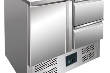 Ledusskapis sagatavošanas lete ar 1 durvīm un 2 atvilktnēm | Adexa THS9012D