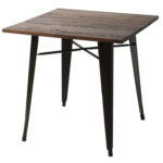 Bistro galds, tumši koka virsma 800x800mm iekšdarbiem | Adexa WW265BD