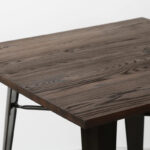 Bistro galds, tumši koka virsma 800x800mm iekšdarbiem | Adexa WW265BD - Image 5