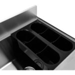 Komerciāla ledus tvertne ar diviem plastmasas paplātēm, riteņiem un vāku, nerūsējošais tērauds, 30 litri | Adexa CIBT1924C - Image 4