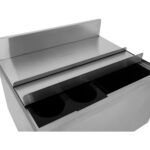 Komerciāla ledus tvertne ar diviem plastmasas paplātēm, riteņiem un vāku, nerūsējošais tērauds, 30 litri | Adexa CIBT1924C - Image 2