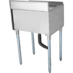 Komerciāls ledus tvertne ar divām plastmasas paplātēm un vāku Nerūsējošais tērauds 30 litri | Adexa CIBT1924 - Image 6