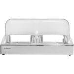 Roll top vitrīna 2xGN1/2 no nerūsējošā tērauda | Adexa CRD2 - Image 2