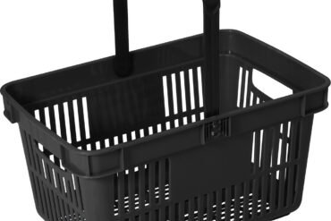 Iepirkumu grozs plastmasas 480x325x250 melns | Adexa PH001BK