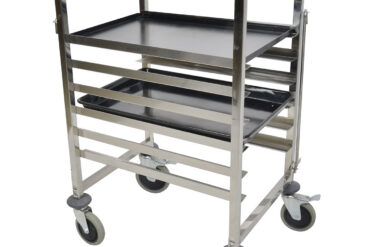 Cepamtrauku ratiņi ar augšējo plauktu 6x600x400mm paplātes Nerūsējošais tērauds 470x620x970mm Slāņu attālums 80mm | Adexa RT6406T