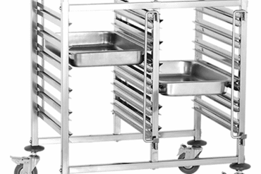 Ratiņi paplātēm 12xGN1/1 nerūsējošs tērauds 740x550x970mm Slāņu attālums 80mm | Adexa RTD1106