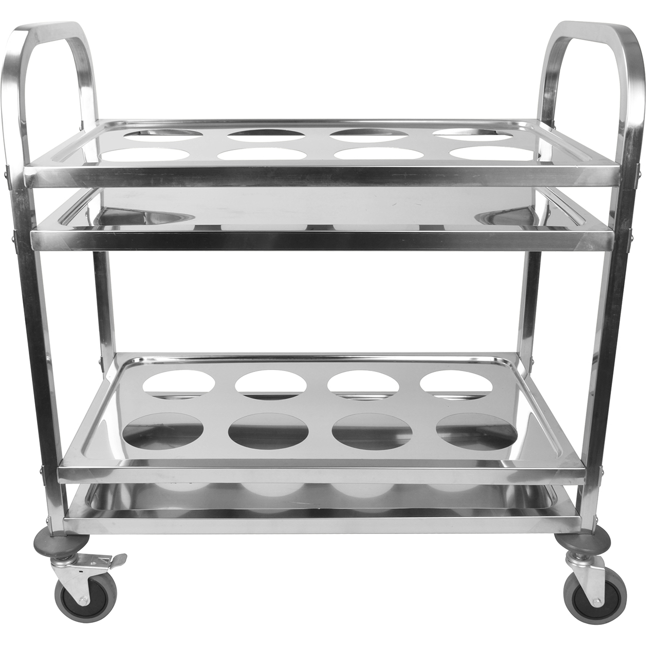 Dzērienu ratiņi/Pasniegšanas ratiņi pudelēm un konteineriem Nerūsējošs tērauds 2 plaukti ar pudeļu rāmi Kvadrātveida caurules 850x450x900mm | Adexa SCK2A Dzērienu ratiņi/Pasniegšanas ratiņi pudelēm un konteineriem Nerūsējošs tērauds 2 plaukti ar pudeļu rāmi Kvadrātveida caurules 850x450x900mm | Adexa SCK2A - Image 1