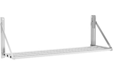 Cauruļu stila salokāmā sienas plaukts no nerūsējošā tērauda 800x300x270mm | Adexa 331002