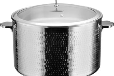 Pasniegšanas un sildīšanas katls ar stikla vāku un nerūsējošā tērauda ieliktni, trīsslāņu āmurēta virsma ⌀320x210mm nerūsējošā apdare | Adexa E0312300