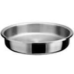 Servēšanas un sildīšanas katls ar stikla vāku un nerūsējošā tērauda ieliktni Trīsslāņu krāsots pārklājums ⌀320x120mm Oranžs | Adexa E0912015 - Image 2