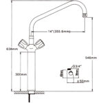 Augstais klāja montāžas izlietnes jaucējkrāns 300mm | Adexa HBF300 - Image 6