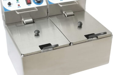 Tirdzniecības dubultā dziļās tauku vārītāja 10 + 10 litri 3kW galda virsmai | Adexa WH122A