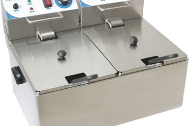 Komerciālais dubultais dziļais tauku cepešpanna 12 + 12 litri 3kW galda virsmai | Adexa WH162A