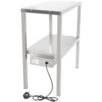 Komerciāla apsildāma virtuves pāreja 2 līmeņi Nerūsējošais tērauds 600x335x700mm | Adexa WHESP603470 - Image 2