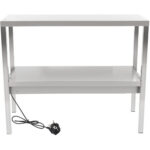 Komerciāls apsildāms virtuves portāls 2 līmeņi Nerūsējošais tērauds 1200x335x700mm | Adexa WHESP1203470