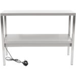 Komerciāla apsildāma virtuves pāreja 2 līmeņi Nerūsējošais tērauds 1500x335x700mm | Adexa WHESP1503470