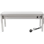 Komerciāla apsildāma virtuves pāreja 1 līmenis Nerūsējošais tērauds 1800x335x350mm | Adexa WHESP1803435