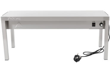 Komerciāla apsildāma virtuves pāreja 1 līmenis Nerūsējošais tērauds 1800x335x350mm | Adexa WHESP1803435