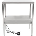 Komerciāla apsildāma virtuves pāreja 2 līmeņi Nerūsējošais tērauds 600x335x700mm | Adexa WHESP603470