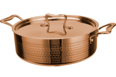 Āmura raksta sautēšanas panna ar vāku, trīsslāņu ⌀280x100mm 5,5 litri vara | Adexa C0311011C