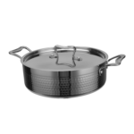 Kalts sautējuma katls ar vāku, trīsslāņu ⌀300x110mm 7,8 litri, sudraba | Adexa C0311012S