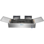 Komerciālais fritieris ar vienu tvertni, divzonu, elektrisks, 26 litri, 7.8kW, galda virsmas ar drenāžas krānu | Adexa EF26L - Image 2