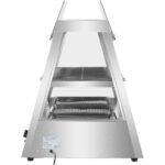 Apsildāma vitrīna 2 līmeņi Atveras aizmugurē un priekšpusē 700x655x740mm Galda virsma | Adexa HW2X2 - Image 3