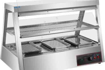 Apsildāms vitrīnas skapis ar 2 līmeņiem, atverams no aizmugures un priekšpuses 1100x655x740mm uz letes | Adexa HW2X3