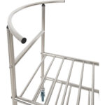 Nerūsējošā tērauda maisīšanas bļodas ratiņi ar bļodu un 2 plauktiem 514x350x838mm | Adexa MBXS001 - Image 5