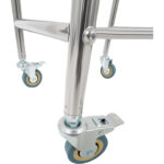 Nerūsējošā tērauda maisīšanas bļodas ratiņi ar bļodu un 2 plauktiem 514x350x838mm | Adexa MBXS001 - Image 3