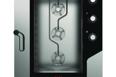 Profesionālais Kombinētais Tvaika Krāsns Elektriskais 10 paplātes GN1/1 & 600x400m Elektromehāniskā Vadība Tiešā Tvaika | Tecnoeka MKF1016S