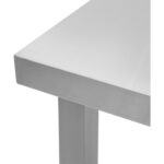 Komerciāls mobilais darba galds ar ritentiņiem, nerūsējošā tērauda apakšējā plaukts 1000x700x900mm | Adexa DWTC70100 - Image 4