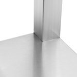 Komerciāls mobilais darba galds ar ritentiņiem, nerūsējošā tērauda apakšējā plaukts 1000x700x900mm | Adexa DWTC70100 - Image 3