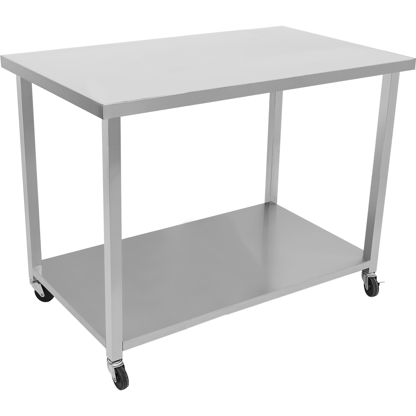 Komerciāls mobilais darba galds ar riteņiem Nerūsējošā tērauda apakšējā plaukta 1200x700x900mm | Adexa DWTC70120 Komerciāls mobilais darba galds ar riteņiem Nerūsējošā tērauda apakšējā plaukta 1200x700x900mm | Adexa DWTC70120 - Image 1