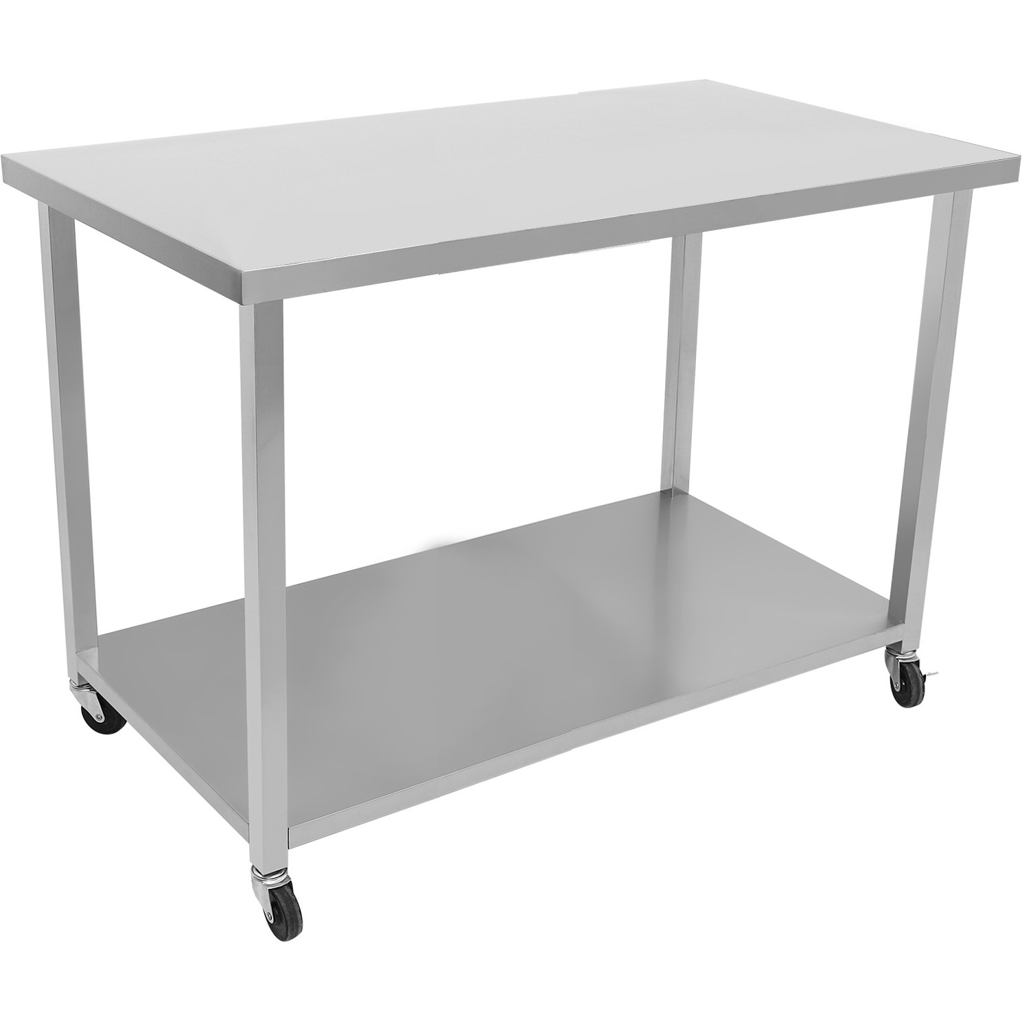 Komerciāls mobilais darba galds ar riteņiem Nerūsējošā tērauda apakšējā plaukta 1500x700x900mm | Adexa DWTC70150 Komerciāls mobilais darba galds ar riteņiem Nerūsējošā tērauda apakšējā plaukta 1500x700x900mm | Adexa DWTC70150 - Image 1